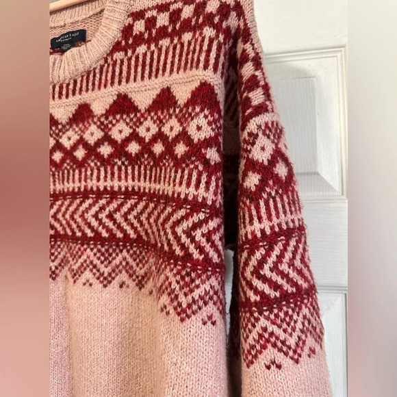 American Eagle Pink & Red Jegging Fit Knit Sweater - Picture 6 of 11